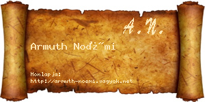 Armuth Noémi névjegykártya