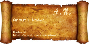 Armuth Noémi névjegykártya